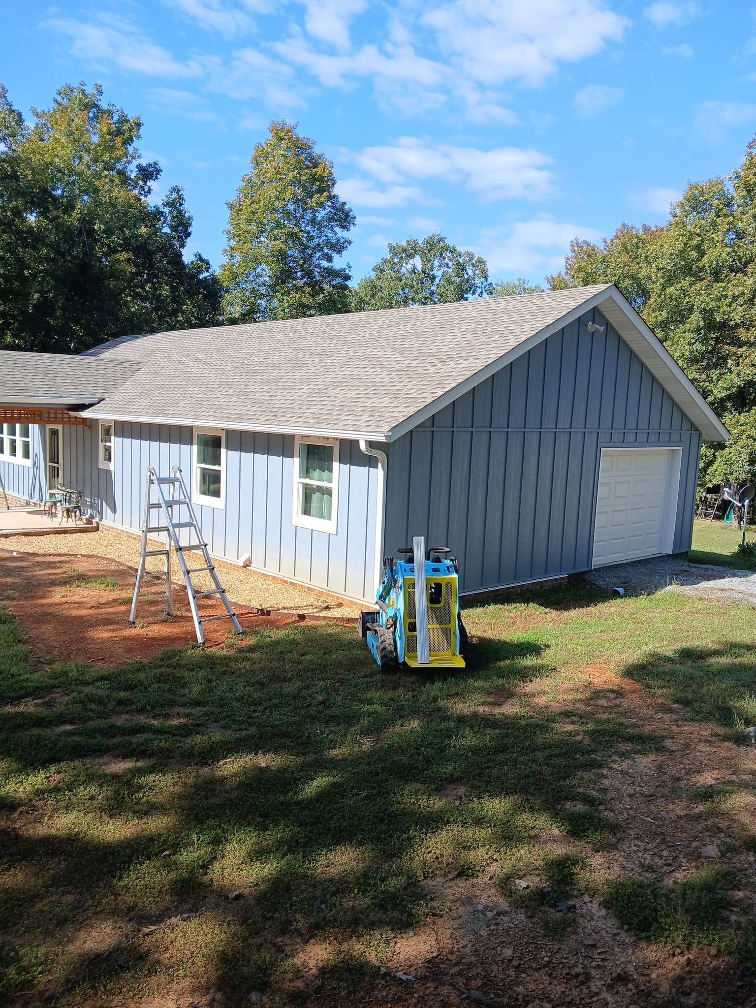 Full gutter system on new construction